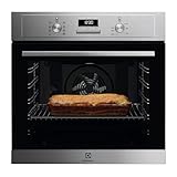 Electrolux EOH3H54X Horno Eléctrico de Convección, Multifunción, Grill Integrado, Serie 300, 7 Funciones, Cocción Multinivel, Limpieza AquaClean, 72 L de Capacidad, Inox Antihuellas, Clase A+