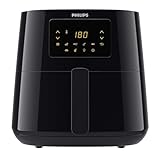 Philips Kitchen Appliances Essential Airfryer XL - freidora de aire digital de capacidad de 2.6 libras/6.2 litros con tecnología de aire rápido, cesta de fácil limpieza, color negro - HD9270/91