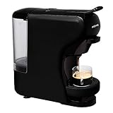 IKOHS Máquina de Café Espresso Italiano - Cafetera Multi Cápsulas Compatible Nespresso 3 en 1, 19 Bares con 2 Programas de Café, deposito extraíble, 0,6 L, Compacto, 1450 W, Apagado automático Negro