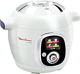 Moulinex Cookeo CE7041 - Robot de Cocina, cocina alta Presión, 6 Modos Cocción, programable, 100 recetas programadas y Bol Extraíble Antiadherente con Capacidad hasta 6 raciones y fácil interfaz