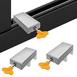 Juego de 2 cerraduras de Ventana correderas de aleación de Aluminio, plástico y Acero, protección antirrobo para niños
