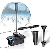 Biling Juego completo de filtros de estanque con bomba de 2500 l/h, 40 W, con luz LED RGB, bomba de estanque con filtro para estanques, agua limpia, cuida hermosos juegos de agua para estanque, jardín