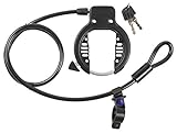 M-Wave Candado para Cuadro Ringloop Cable, Adultos Unisex, Negro