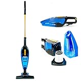 ECODE® Aspiradora Vertical y de Mano con Cable de 800W sin Bolsa, con 6 Accesorios Incluidos, Sistema Ciclonico, Deposito 1.2L, Doble Filtro Hepa, Ligero - Aspirador Escoba Potente para Casa Cyclonic
