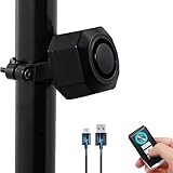 Mengshen Alarma De Bicicleta Recargable con Control Remoto Sensor De Movimiento De Sirena Antirrobo Inalámbrico 110 dB Resistente Al Agua Adecuado para Motocicleta Scooter Vehículo