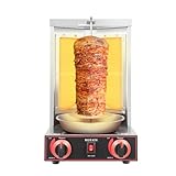 Barbacoa de gas de 3000 W, parrilla de gas, parrilla de pollo, parrilla de mesa, parrilla de alto rendimiento, parrilla de mesa eléctrica, horno de kebab vertical con interruptor termostático