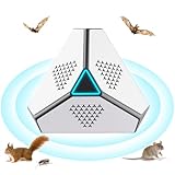 Repelente Ratas y Ratones,Anti Cucarachas,Moscas,Ratones,Arañas,Ardillas,Murciélagos - 360 Grados con Luz LED - 3 Modelos efectivos - Antiplagas para Exteriores y Jardín