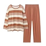 Pijama suave para mujer – Pijama para mujer, invierno cálido, conjuntos de pijamas chic, pijama polar de gran tamaño, sexy pijamas de manga larga, suave pijama conjunto de pijama para mujer, 3-naranja