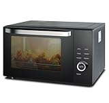 SMETA Horno Microondas Combinado 34L, Microondas 1000W Microondas Con Grill, Airfry, y Convección 2400 W, 10 Programas, 6 Niveles de Potencia Limpieza con Vapor, Negro