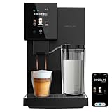 Cecotec Cafetera Superautomática Compacta con Wifi Cremmaet Compactccino Connected. 1350W, 19 Bares, Pantalla TFT y APP, Molinillo, Tanque de Leche 400ml y 1L de Agua