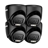 ANNKE Paquete de 4 cámaras de vigilancia de seguridad para el hogar HD-TVI 1080P, visión nocturna de 2 MP, visión nocturna inteligente a color, carcasa impermeable IP67