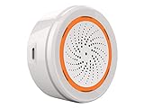 ZigBee - Alarma de sirena, sonido máximo de 90 dB, doble alimentación de tiempo de sonido ajustable, sistema antirrobo ZigBee
