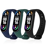 Ainiv Correa Mi Band, Correa Compatible con Pulsera Xiaomi Mi Band 5/6/7/4/3, Suave Silicona Nailon Acero Inoxidable Correa de Repuesto, Resistente al Sudor Pulseras de Repuesto