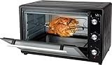 Jata HN966 Horno Eléctrico de Sobremesa, 2200 W, Capacidad 66 litros, Función Grill Rotisserie Convencción, Temporizador, Termostato Regulable, Incluye Parrilla, Medidas Externas 64 x 40 x 40 cm