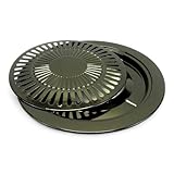 Starlet24 Accesorio de parrilla 2-TLG. Ø 31cm placa de parrilla rejilla para barbacoa camping gas estufa incl. 2en1 herramienta