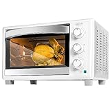 Cecotec Horno de sobremesa Bake&Toast 3090 White Gyro, 30 L, 1500 W, 5 funciones diferentes, Incluye rustidor gitadorio, Luz interior, bandeja recogemigas.