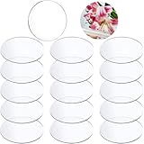 16 piezas de placas acrílicas transparentes, discos acrílicos redondos, transparentes, 0,2 cm de grosor, uso para marcos de fotos, pinturas, manualidades, exhibición de álbumes de recortes,