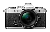 OM SYSTEM Cámara de Sistema OM-3 Micro Cuatro Tercios, Sensor apilado BSI de 20 MP, estabilización de Imagen de 5 Ejes, Plateada con Objetivo M Zuiko Digital 12-45 mm, f4.0 Pro