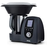 H.Koenig HK8 Robot de cocina inteligente multifunción, profesional 2L, 1000W, 30+ Funciones de Cocción, Velocidad Turbo 10, Temperatura de 37 a 120°C, Hasta 4 preparaciones al mismo tiempo