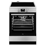 AEG CIB6646ABM Cocina Independiente, Placa Inducción 60 cm y 4 Zonas, Horno Multifunción de 73 L, Conexión Automática con Campana, Capacidad XXL, Inox, Clase A, Fabricado en UE