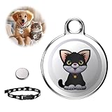 KUWUNG Mini GPS Localizador Gatos Perros, GPS Perros, GPS Gatos, IP65 Impermeable Mini GPS Tracker para Gatos, Perros, Niños Pequeños, Hebilla de Llave, Baúl, Mochila, Bicicleta