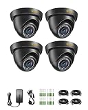 Anlapus 4pcs 1080P Cámara de Vigilancia Seguridad Exterior para 2MP TVI DVR Kit, Visión Nocturna Clara