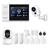 PGST Sistema de Alarma WiFi para Casa con Cámara de Vigilancia Interior, Kit Alarma de Seguridad 14-Piezas, Sensores de Apertura y Cierre, Sensor de Movimiento PIR, Sirena 110dB, Fácil Instalación