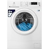 Electrolux EW6S526B - Lavadora Slim de carga frontal, tecnología SensiCare 600, 6 kg, inicio retrasado, lavado rápido, pantalla LED, 1151 rpm, blanco, clase B