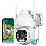 Ctronics 3G/4G LTE Camara Vigilancia Exterior con Tarjeta SIM, 360° PTZ Cámara IP Sin WiFi, Detección Humana, Seguimiento Automático, 30M Visión Nocturna Color, Audio Bidireccional, IP66, Blanco