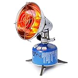 Calentador de gas portátil para exteriores, mini estufa de gas para camping, calentador de tienda de campaña, calentador de patio, estufa de calefacción de gas butano para pesca, senderismo, caza,