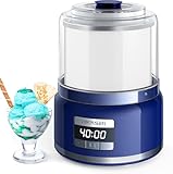 AIRMSEN Máquina de Helados – Heladera Automática con Pantalla LCD, 2 L, 9 Programas, Sin BPA, Para Helado Casero, Yogur Helado, Sorbete y Bebidas Congeladas en 20-40 Minutos