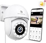 Menborn Camara Vigilancia WiFi Exterior 4MP/2,5K, Cámara IP Vigilancia de Seguridad 360°, AI Detección de Humana, Seguimiento Automático, Nocturna a Color, Audio Bidireccional, Compatible Alexa, IP65