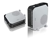 Sogo Calefactor Eléctrico Bajo Consumo Ideal para Baño, Cocina, Comedor - Calefactor 3 Potencias, Aire Caliente y Ventilador con Potencia Ajustable – Vertical/Horizontal según Convenga
