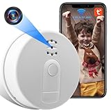 LXMIMI WiFi Cámara Oculta Detector de Humo WiFi Cámara Espía HD 1080P Mini WiFi Cámara Espía, 2.4 y 5Ghz WiFi Cámara Espía con Visión Nocturna y Detección de Movimiento para App Vista Remota