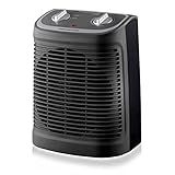 Rowenta Comfort Compact SO2330 - Calefactor Comfort Compact 2400W, función Silence, 2 velocidades, termostato mecánico función anti-heladas, ventilador aire frío, fácil transporte, negro