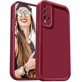 DESSEN Funda para Huawei Nova 5T Capa Protectora- Silicona Carcasa Antigolpes Protector Camara Móvil Case Cover Suave Bumper Resistente, Rojo Vino