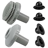 Kit de Coladores pequeños para Piscinas, conexión de Manguera de Boquilla de Piscina con 4 Tapones de Pared para Piscina, tapón de tapón de Agujero Compatible con Intex y Bestway