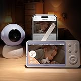 BOIFUN 2K 5' Camara Vigilancia Bebe con App Movil, Rotación de 360°, Monitoreo de Movimiento y Seguimiento Automático, Alarma de Área Personalizada, Zoom 4X, VOX
