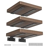 Housolution 6PZS Soportes para Estante, 10 Pulgadas Soporte Duradero de Metal para Pared, (1/5') de Espesor DIY Soportes de Estantería Flotante Baldas Flotantes para Hogar Cocina, Negro Esmerilado