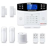 Alarma Hogar WiFi+gsm Castellano sin cuotas para casa facil instalacion en español con Ranura para Tarjeta SIM. Aviso con Llamada o Mensajes SMS en Caso de intrusión. App Tuya Smart o Smart Life