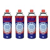 UBOON Pack de Cartuchos de Gas Butano 227g para Hornillos y Quemadores - 100% Butano, Compatibles con Cocinas Portátiles, Sopletes y Más - Cartucho Desechable con Válvula de Seguridad (4 BOMBONAS)