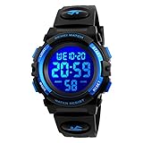 Dayllon Niños Relojes para Niños Deportes al Aire Libre 50M Impermeable Relojes Electrónicos 12/24 H Alarma Reloj Cronómetro/Calendario/LED Luz/Fecha Niño Niña Reloj de Pulsera