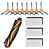 KEEPOW Kit Accesorios de Recambio para Cecotec Conga Excellence 990 Robot Aspiradora, Repuestos Kit Pack de 1 Cepillo Principal, 3 Filtros Hepa y 8 Cepillos Laterales, Set de 12 pcs