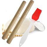 Rodillo de Amasar,Rodillos Amasar en Madera de Haya,Rodillo de Cocina,Rodillo de Repostería,Rollo de Masa,Accesorio para Hornear Pizza, Pasta, Galletas, Pastelería, Pan, Fondant