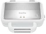 Breville DuraCeramic Sandwichera con revestimiento | Platos desmontables | Acero Inoxidable, Blanco [VST074X]