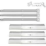Denmay - Kit de reparación de Repuesto para Charbroil 463420509, 463460708, 463460710 Barbacoa a Gas, quemadores de Acero Inoxidable, Tubo Cruzado de Transporte, Placa de Calor domadores de Llama