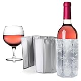 Wenrescry Enfriadores de Botellas para Viajes Con Cierre Rápido - para Cerveza, Vino, Champán, Vodka, Tequila y Refrescos - Funda de Gel para Congelador