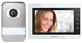 LEGRAND, Easykit 367915 - Kit de videoportero con 2 cables, monitor a color de 7 pulgadas y cámara gran angular, kit de 1/2 casa familiar, ampliable, fuente de alimentación, IP54-IK07, color blanco