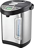 Thermopot 5 litros Dispensador de agua caliente de acero inoxidable Hervidor de agua Dispensador de agua Termo Tetera Temporizador de 24 horas Pantalla LCD Seguridad para niños (5 litros)