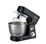 Mesko MS4217 Batidora Amasadora Repostería Profesional Robot Cocina Orbital, 1200W MAX, 3,5 litros, 6 velocidades, Negra